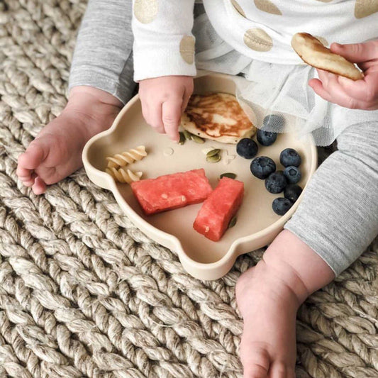 Baby Bear Silicone Bowl and Sportk Tableware Set