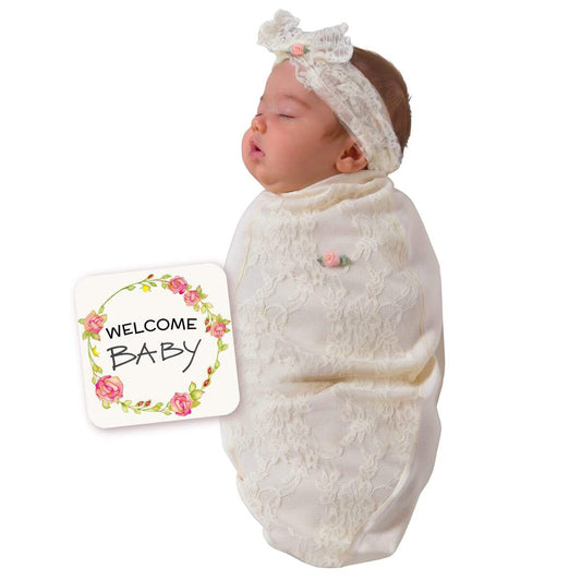 Lace Blossoms Baby Swaddle
